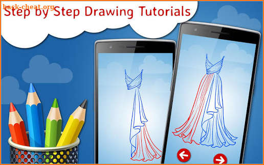 How to Draw Dresses Step by Step Drawing App screenshot