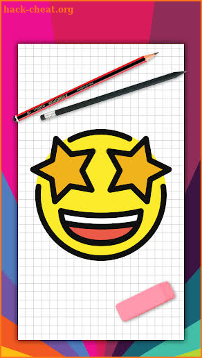 How to draw emoji step by step. Drawing lessons screenshot