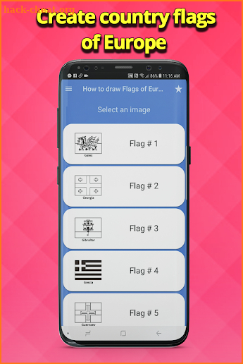How to draw flags of Europe screenshot