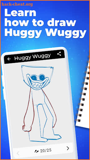 How to draw Huggy Wuggy screenshot