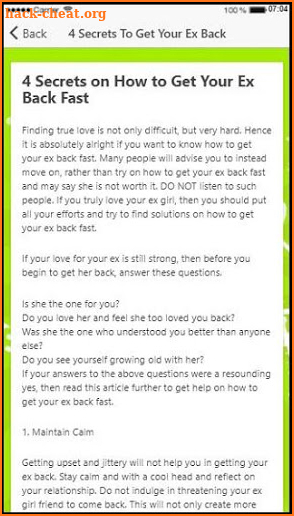 How To Get Your Ex Back – Get Your Ex Back Tips! screenshot
