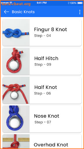 How to tie knots screenshot