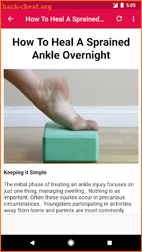 How To Treat A Sprained Ankle screenshot