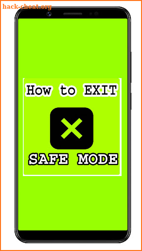 How to turn off safe mode screenshot