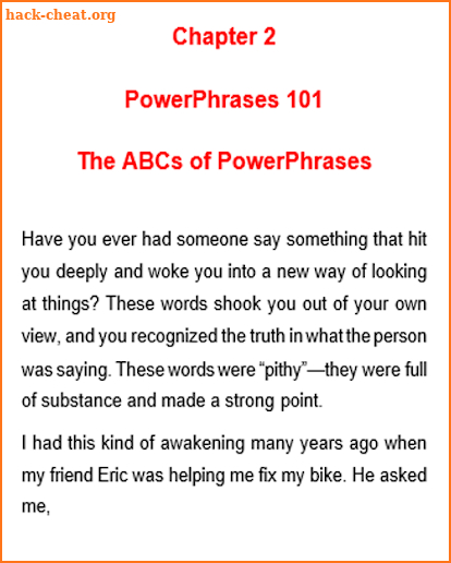 How to Use Power Phrases screenshot