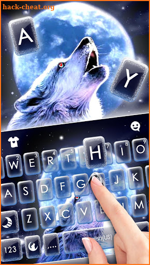 Howling Wolf Moon Keyboard Theme screenshot