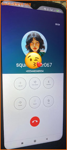 HoYeon Jung squid player 067 fake call video&chat screenshot