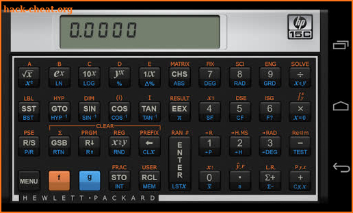 HP 15C Scientific Calculator screenshot