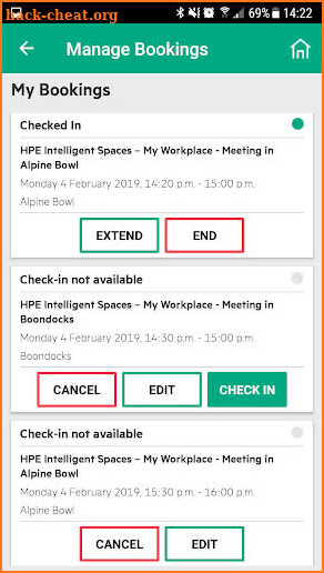 HPE Intelligent Spaces – My Workplace screenshot