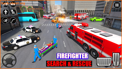 HQ Firefighter Fire Truck Game screenshot