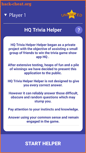 HQ Trivia Helper Unlimited screenshot