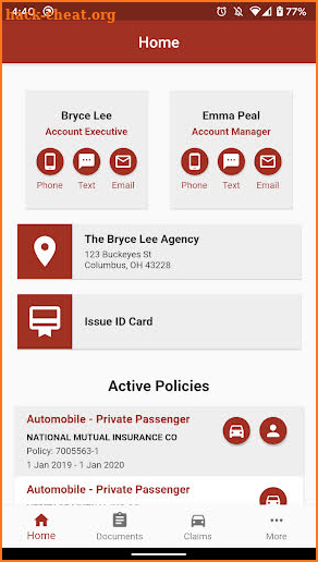 HSGW Insurance - Mobile App screenshot