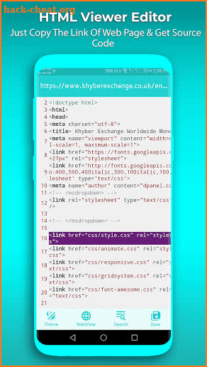 HTML Viewer & HTML Reader: HTML Source Code Viewer screenshot