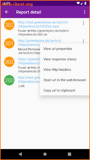 HTTP Redirection Trace screenshot