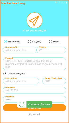 HTTP SOCKS PROXY Tunnel screenshot