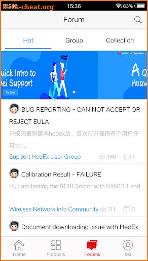 Huawei Technical Support screenshot