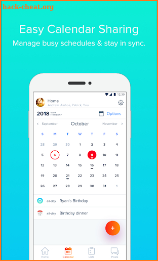 Hub Family Calendar Organizer screenshot