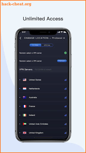 hub VPN screenshot
