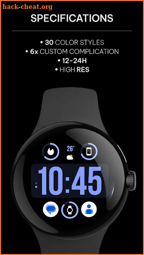 Huge Time: Wear OS watch face screenshot