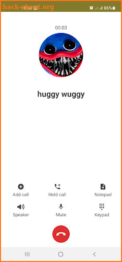 huggy wuggy fake call screenshot