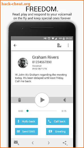 HulloMail Smart Voicemail screenshot