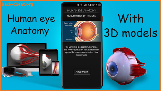 Human eye anatomy 3D screenshot