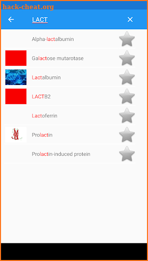 Human proteins screenshot
