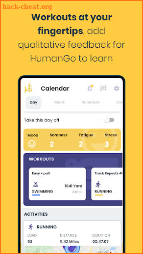 Humango: AI training planner screenshot