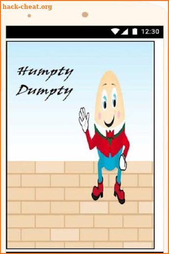 Humpty Dumpty Set On A  Wall Poem screenshot