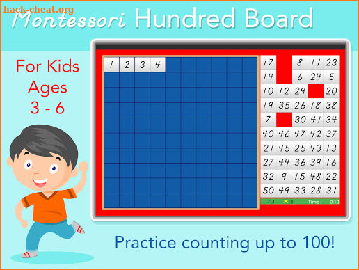 Hundred Board 1-100 - Montessori Math for Kids screenshot