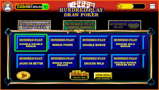 Hundred Play Draw Video Poker screenshot