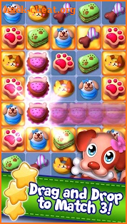 Hungry Pet Mania Free Match 3 Game - Cute Puzzles screenshot