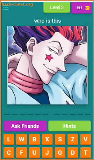 Hunter x Hunter character quiz screenshot