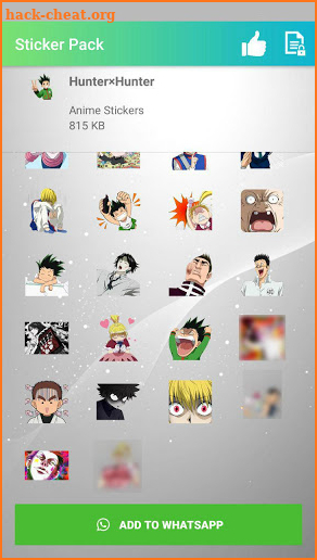 Hunter x Hunter WAstickerApps screenshot