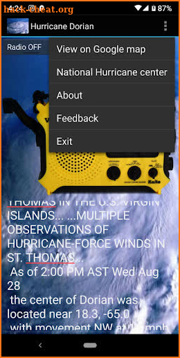 Hurricane Dorian screenshot