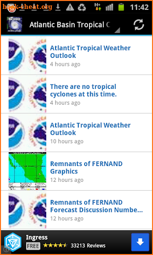 Hurricane Forecaster Advisory screenshot
