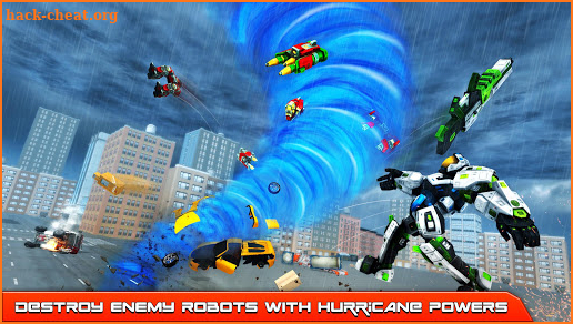 Hurricane Tornado Robot Transforming - City Rescue screenshot