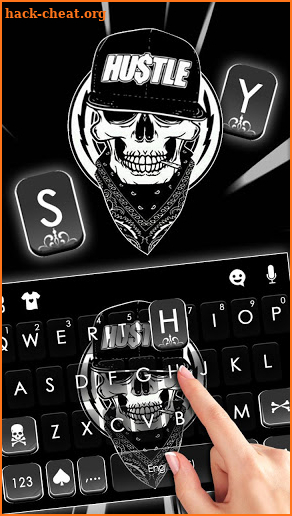 Hustle Gangster Skull Keyboard Theme screenshot