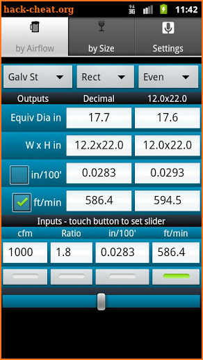 HVAC Buddy® Duct Calc screenshot
