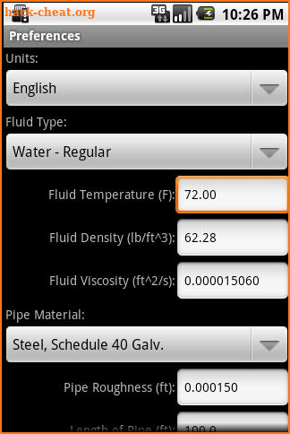 HVAC Pipe Sizer - Liquid screenshot