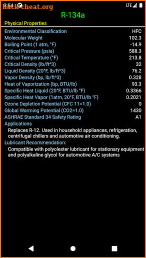 HVAC Refrigerant PT - A/C screenshot