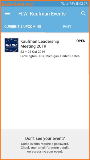 H.W. Kaufman Events screenshot