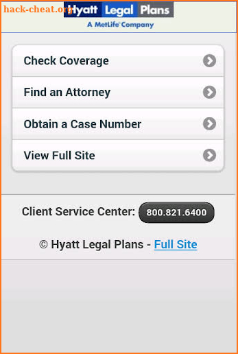 Hyatt Legal Plans screenshot
