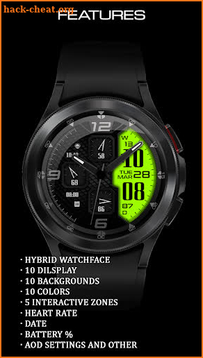 Hybrid Dark watchface screenshot