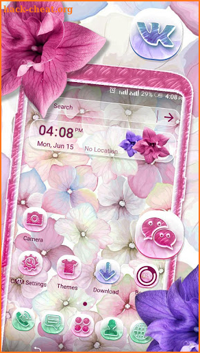 Hydrangea Flowers Launcher Theme screenshot
