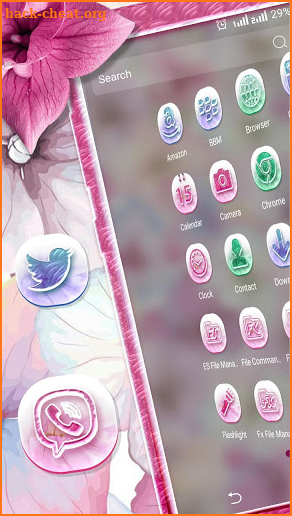 Hydrangea Flowers Launcher Theme screenshot