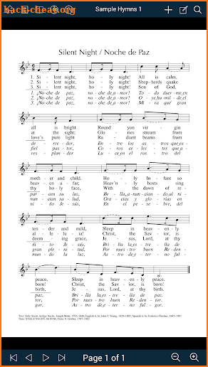 Hymnals screenshot