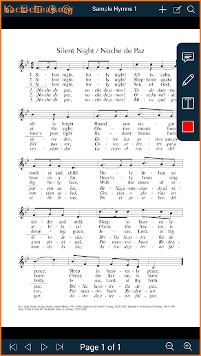 Hymnals screenshot