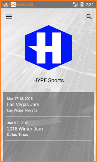 HYPE Sports Events screenshot
