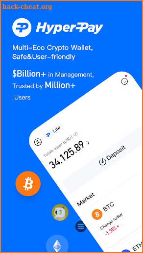 HyperPay:bitcoin crypto wallet screenshot